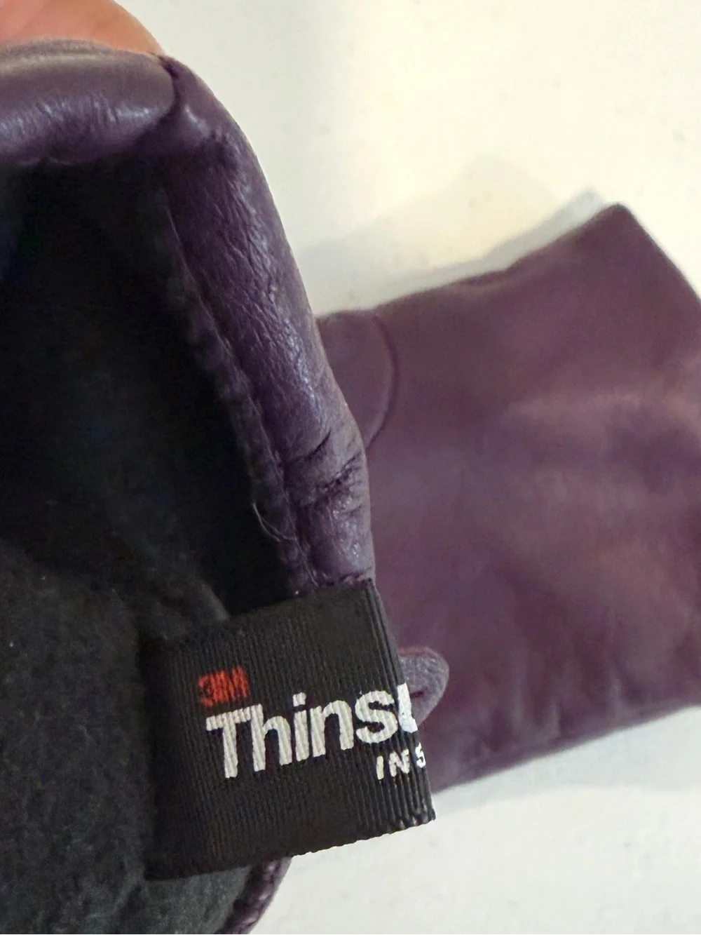 Apt. 9 Women's Purple Leather Thinsulated Gloves - Large
